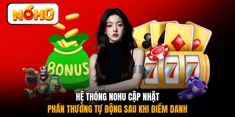 Hệ thống NOHU cập nhật phần thưởng tự động sau khi điểm danh